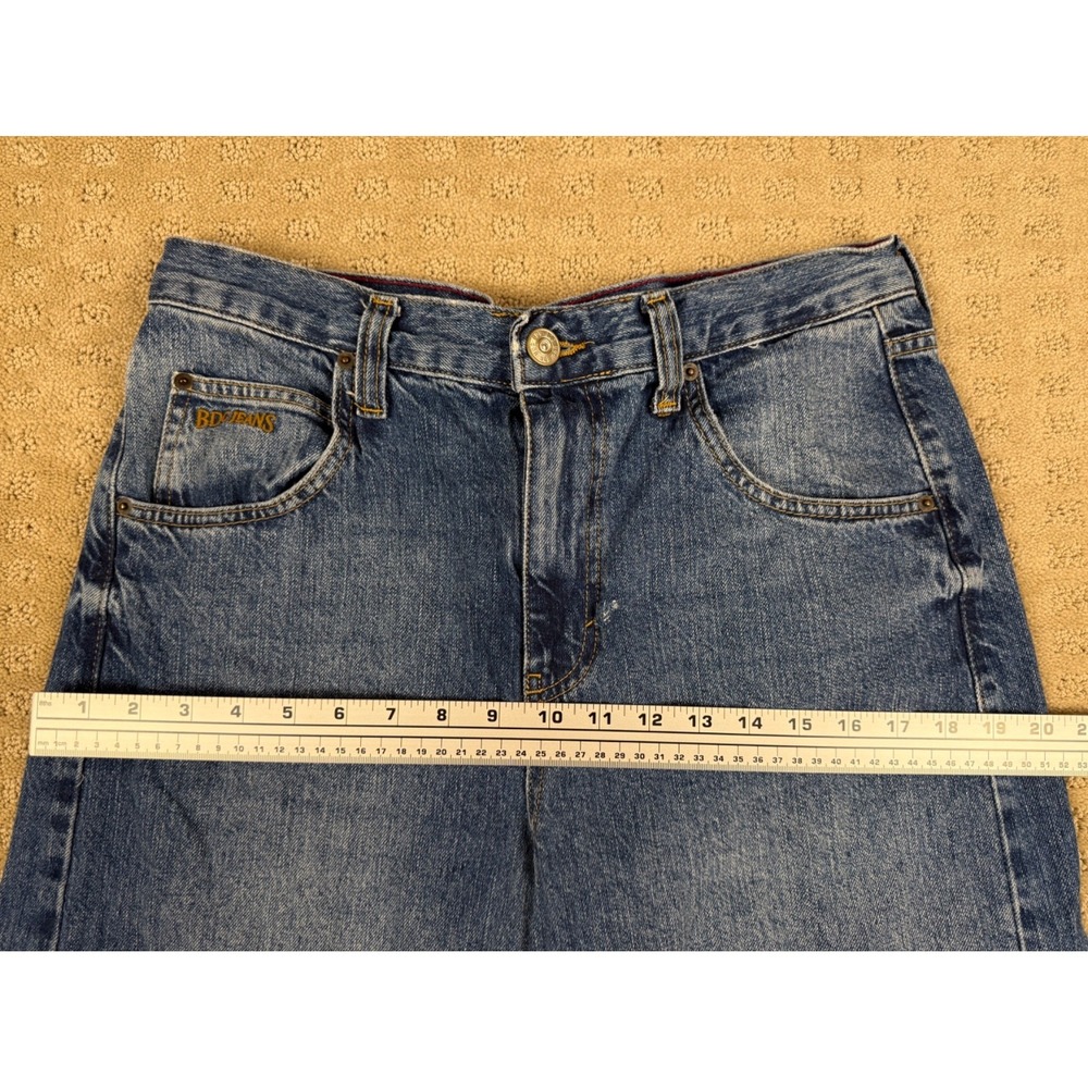 Women's BDG Urban Outfitters Barrel Distressed Size 31W (30x32) Blue Jeans #1381 - Picture 3 of 16